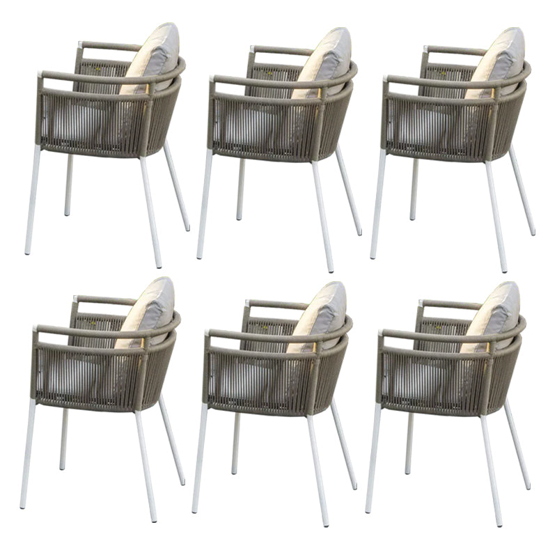 Boho Style Dining White Round Stone 1/2/5/6 Pieces Dining Set