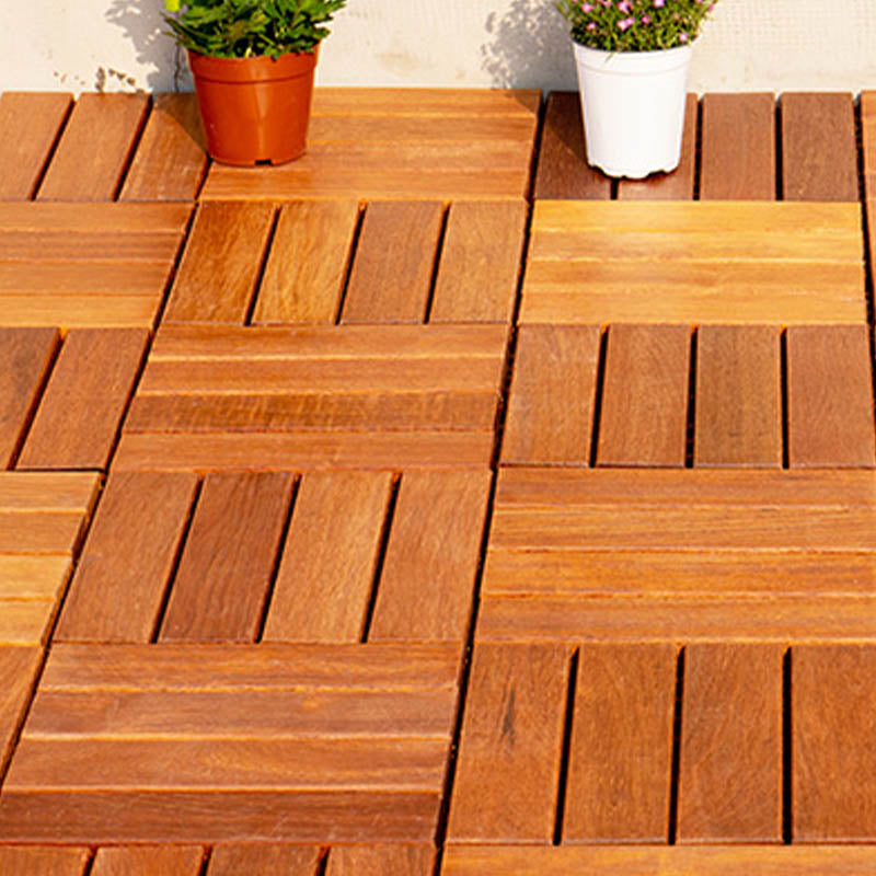 Interlocking Patio Flooring Tiles Solid Wood Waterproof Patio Flooring Tiles