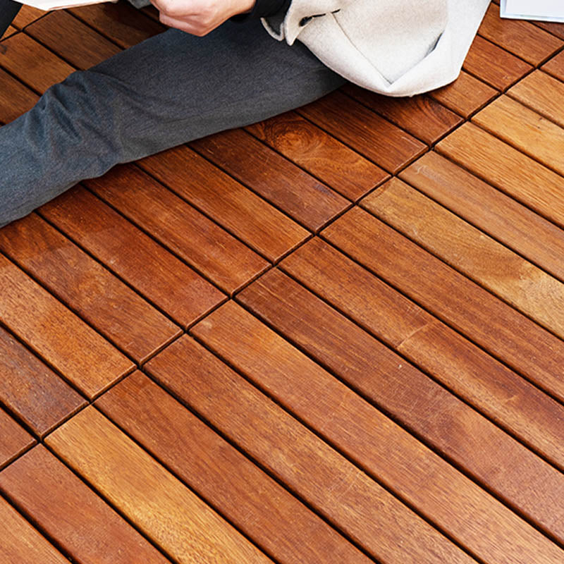Interlocking Patio Flooring Tiles Solid Wood Waterproof Patio Flooring Tiles