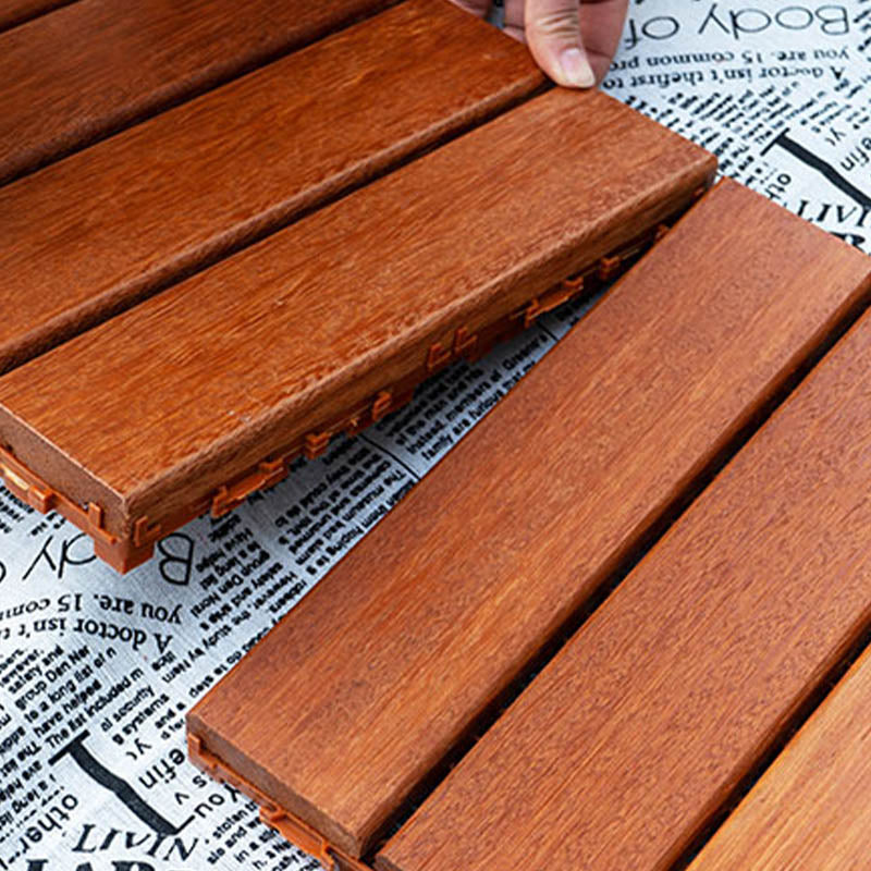 Interlocking Patio Flooring Tiles Solid Wood Waterproof Patio Flooring Tiles