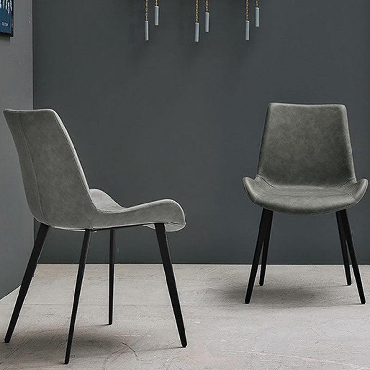 Modern Simple Arm Chair Faux Leather Dining Arm Chair for Dining Room