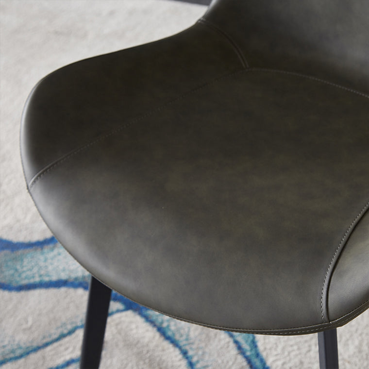 Modern Simple Arm Chair Faux Leather Dining Arm Chair for Dining Room