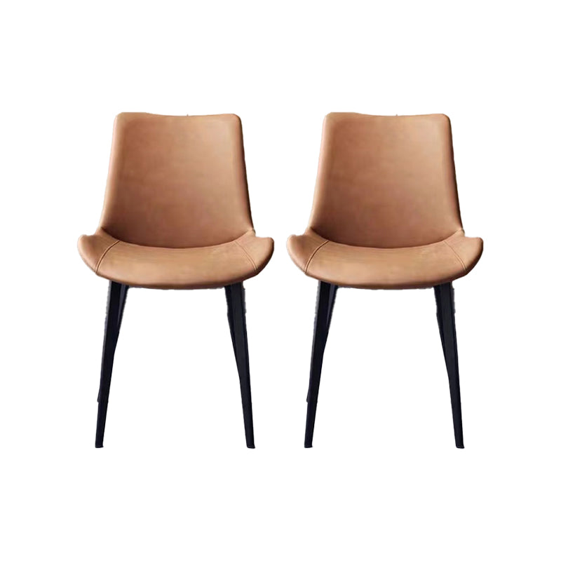 Modern Simple Arm Chair Faux Leather Dining Arm Chair for Dining Room