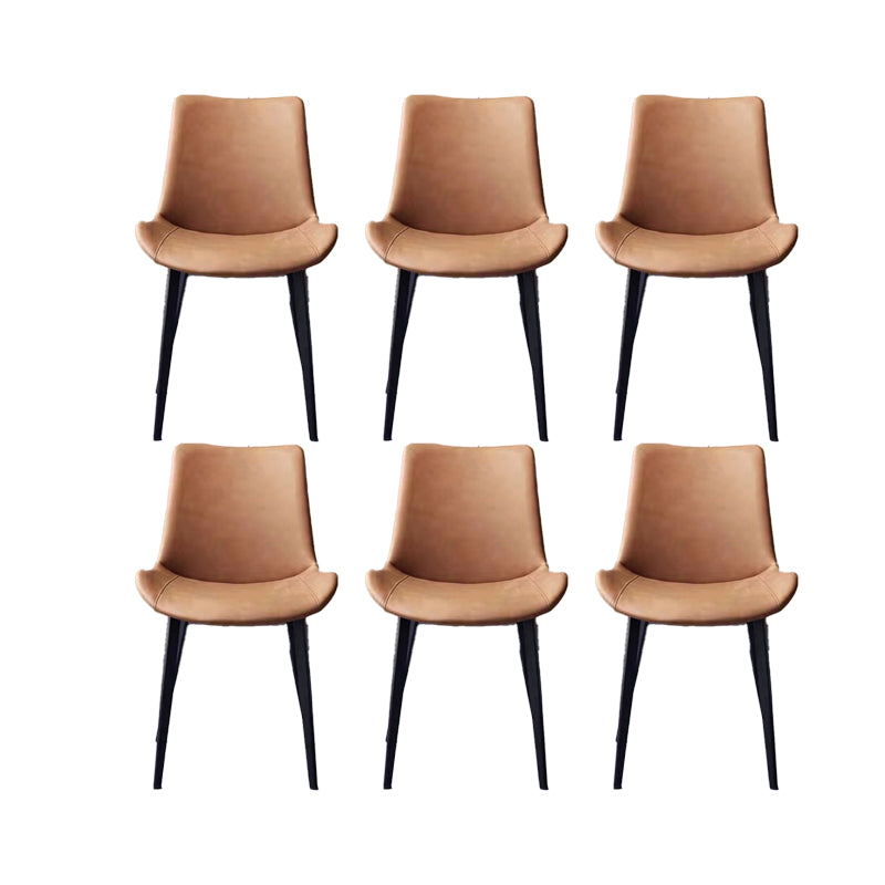 Modern Simple Arm Chair Faux Leather Dining Arm Chair for Dining Room
