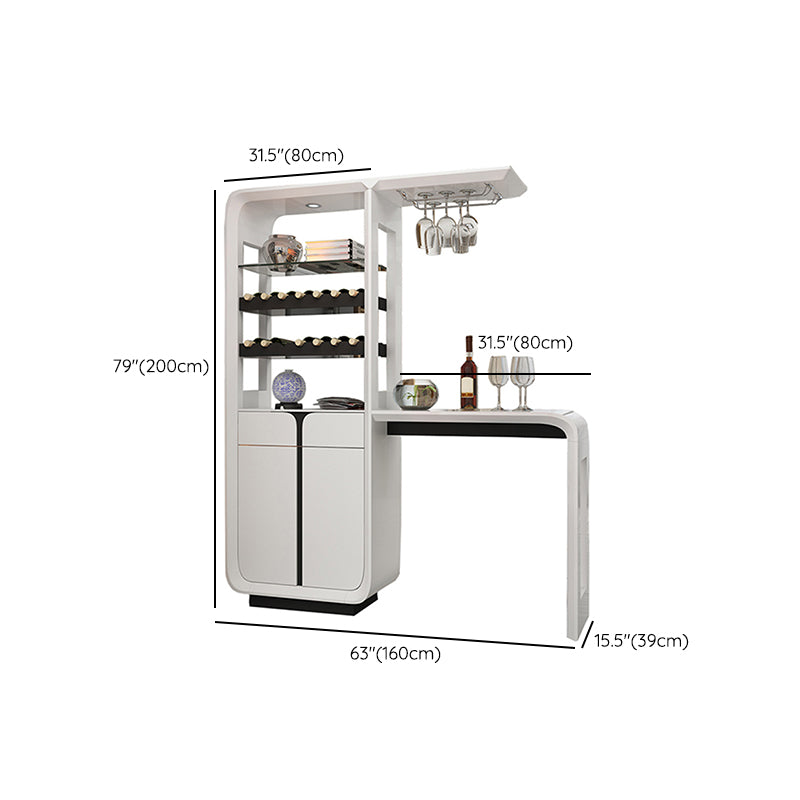 Modern Rectangle Wood Counter Table 2/3 Pieces Bar Table Set for Living Room