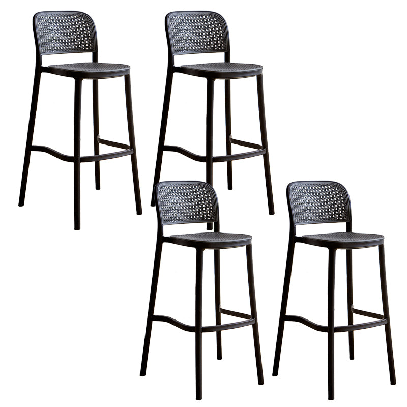 Plastic Matte Finish Bar Chairs for Home Modern Indoor Bar Stools