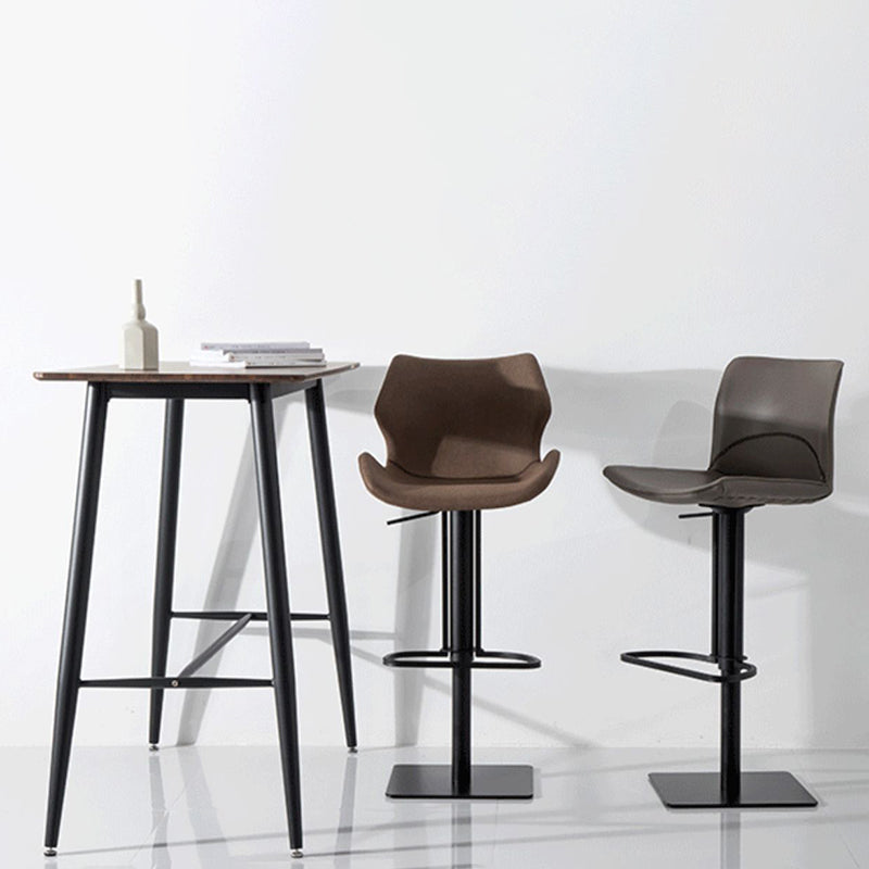 Contemporary Indoor Bar Stool Upholstered Bar Stool with Metal Base