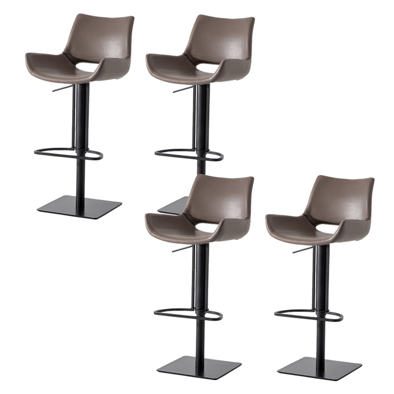 Contemporary Indoor Bar Stool Upholstered Bar Stool with Metal Base