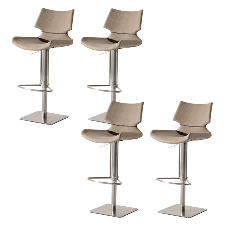 Contemporary Indoor Bar Stool Upholstered Bar Stool with Metal Base