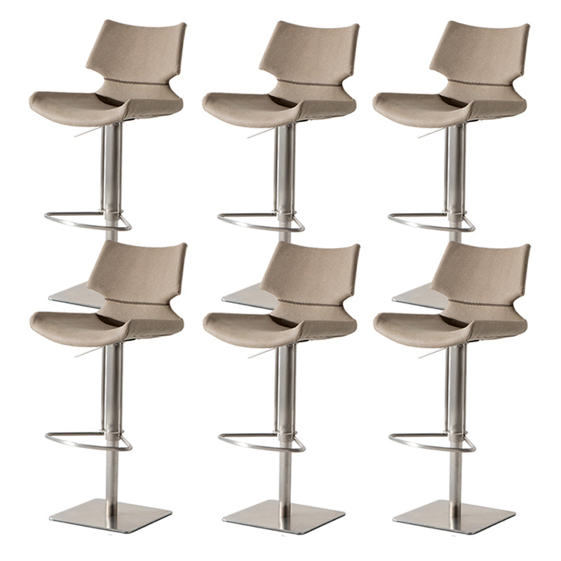 Contemporary Indoor Bar Stool Upholstered Bar Stool with Metal Base