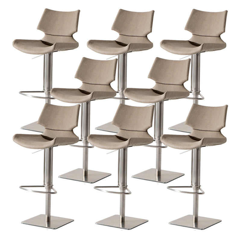 Contemporary Indoor Bar Stool Upholstered Bar Stool with Metal Base