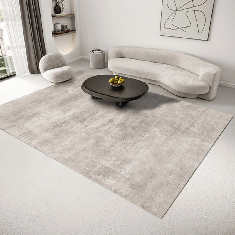 Simplicity Rug Beige Polyester Area Rug Stain Resistant Rug for Home Decor