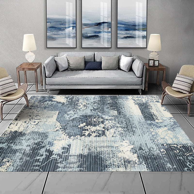 Funky Rug Beige Polyester Area Rug Stain Resistant Rug for Home Decor