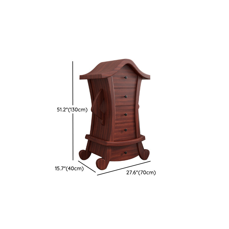 Contemporary Vertical Lingerie Chest Wood Storage Bachelor Chest for Home