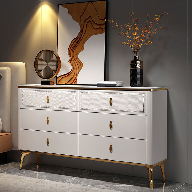Modern Storage Chest Dresser Horizontal Storage Chest with Drawers