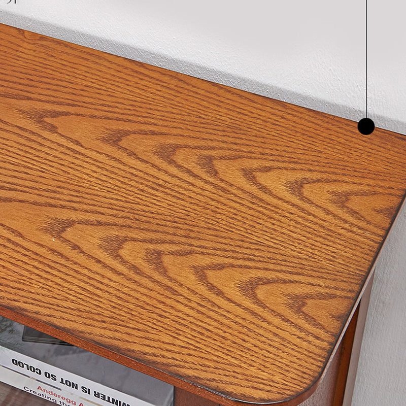 Vertical Solid Wood Bookcase Contemporary Closed Back Bookshelf