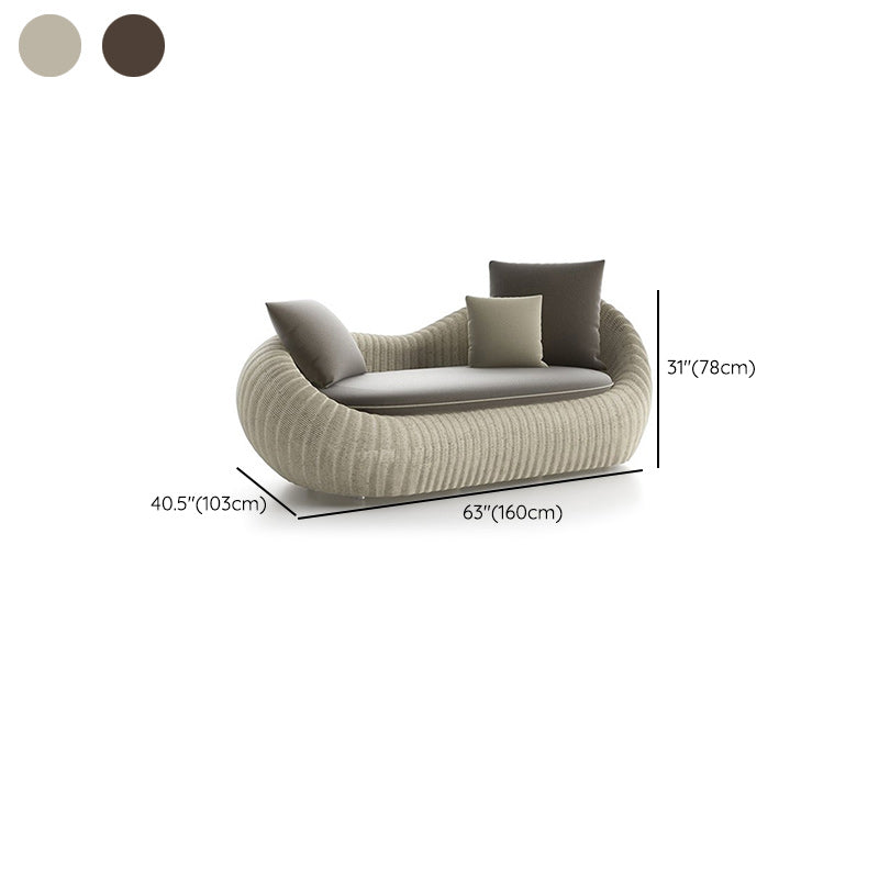 Contemporary Aluminum Frame Outdoor Sofa UV and Water Resistant Patio Sofa