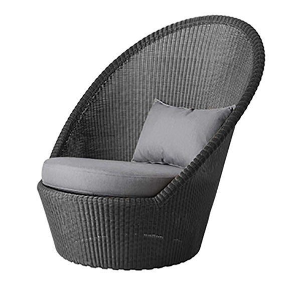 Rattan Outdoor Patio Sofa 27.55" Wide Tropical Patio Sofa with Cushions