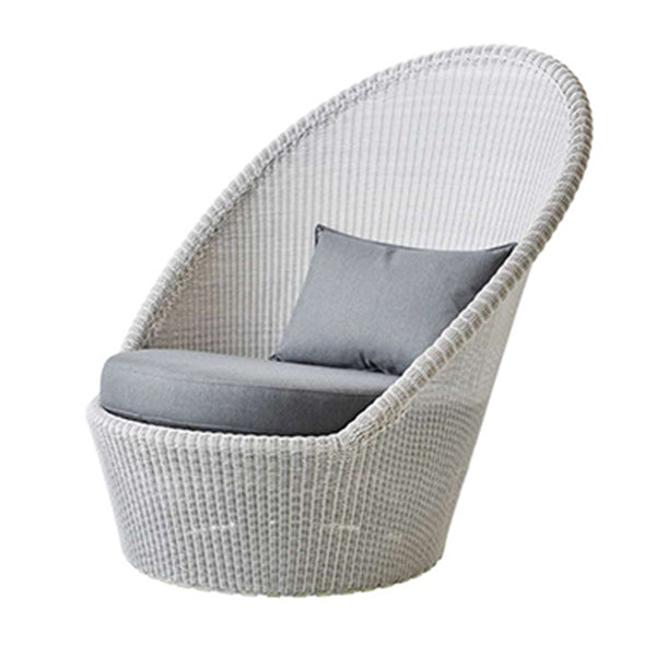 Rattan Outdoor Patio Sofa 27.55" Wide Tropical Patio Sofa with Cushions