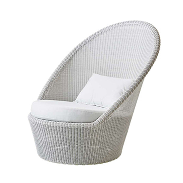 Rattan Outdoor Patio Sofa 27.55" Wide Tropical Patio Sofa with Cushions