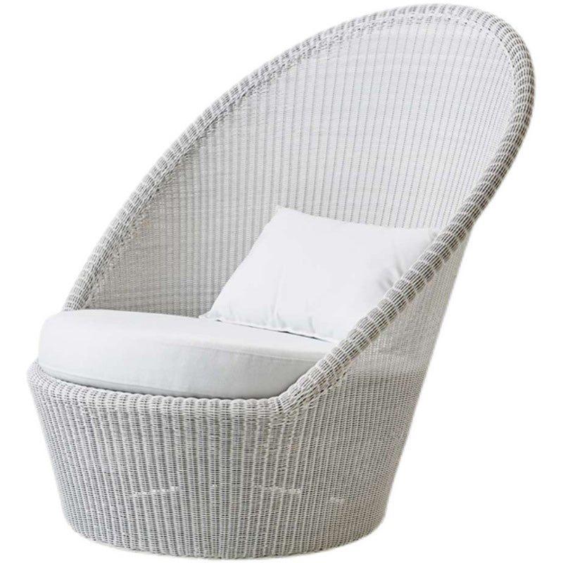 Rattan Outdoor Patio Sofa 27.55" Wide Tropical Patio Sofa with Cushions