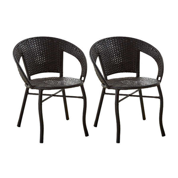 Contemporary Outdoors Dining Chairs in Metal Frame Stacking Chairs