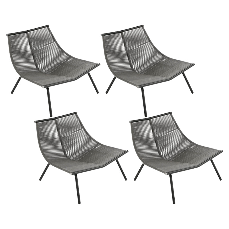 Tropical Dining Side Chair with Fabric Back in Red/Grey Side Chair