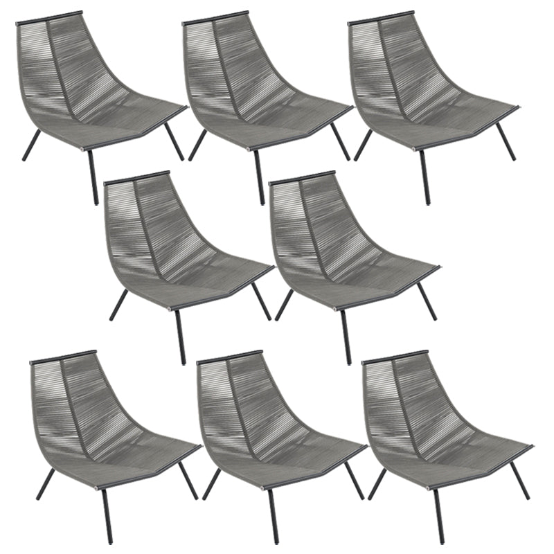 Tropical Dining Side Chair with Fabric Back in Red/Grey Side Chair