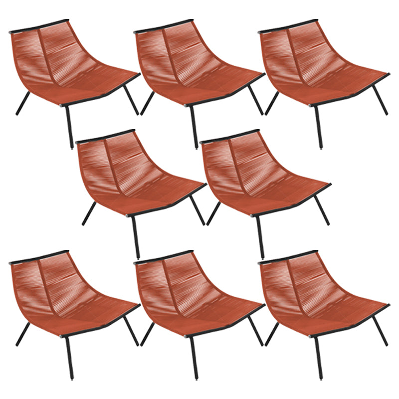 Tropical Dining Side Chair with Fabric Back in Red/Grey Side Chair