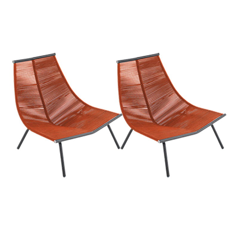 Tropical Dining Side Chair with Fabric Back in Red/Grey Side Chair