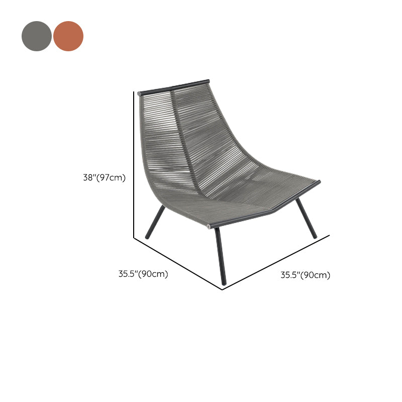 Tropical Dining Side Chair with Fabric Back in Red/Grey Side Chair