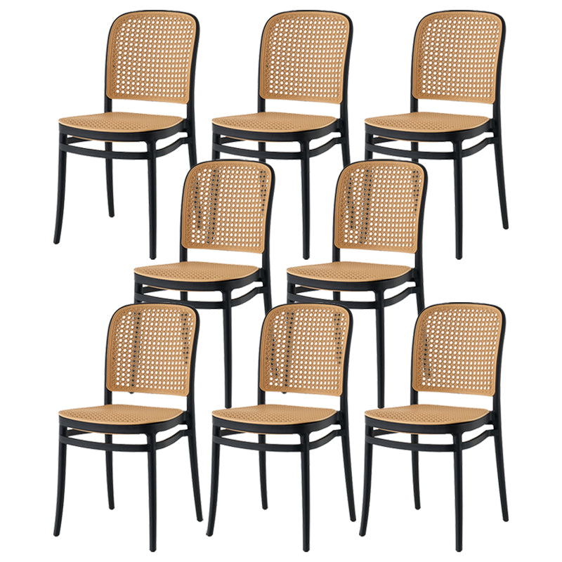 Tropical Style Dining Side Chair in Plastic Indoor-Outdoor Chair