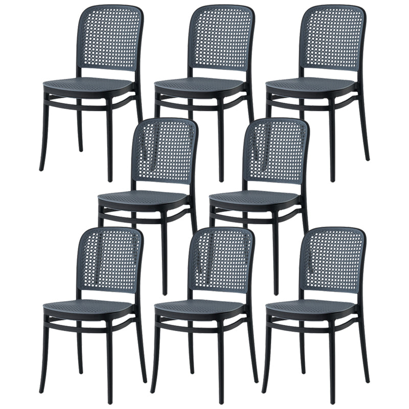 Tropical Style Dining Side Chair in Plastic Indoor-Outdoor Chair