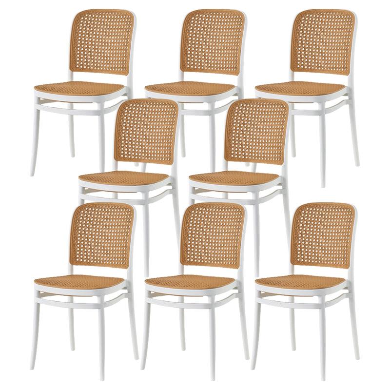 Tropical Style Dining Side Chair in Plastic Indoor-Outdoor Chair