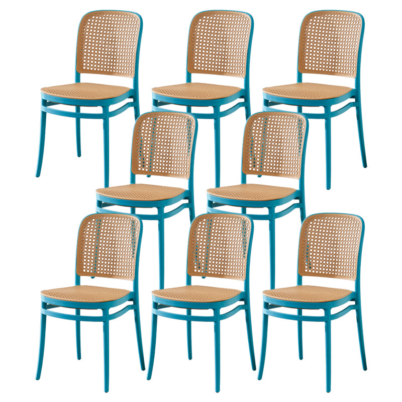 Tropical Style Dining Side Chair in Plastic Indoor-Outdoor Chair