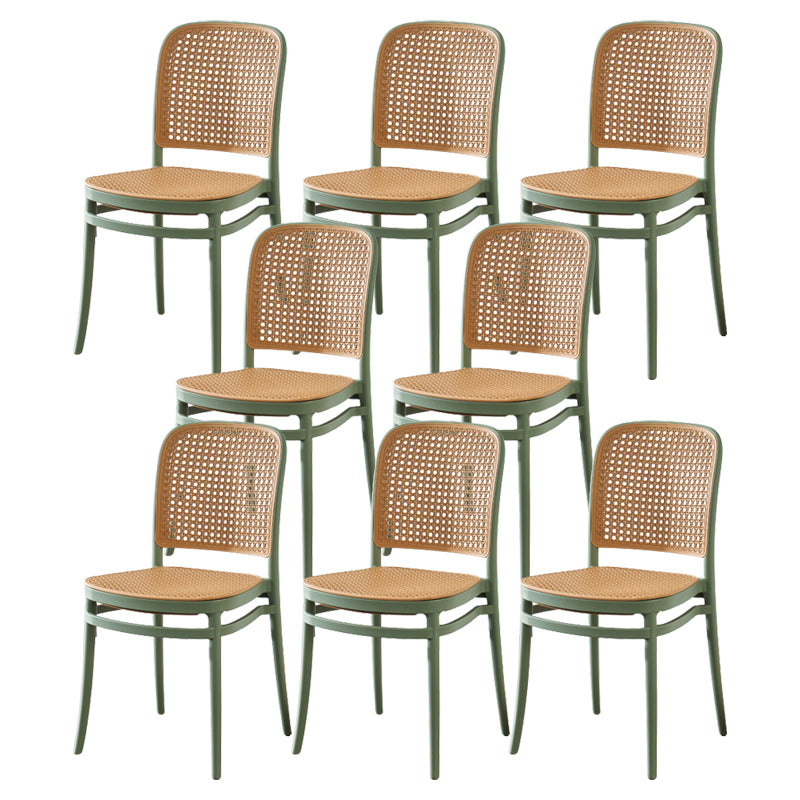 Tropical Style Dining Side Chair in Plastic Indoor-Outdoor Chair