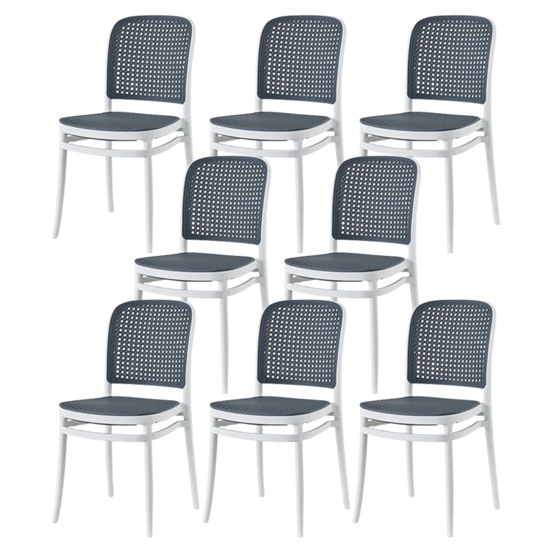 Tropical Style Dining Side Chair in Plastic Indoor-Outdoor Chair