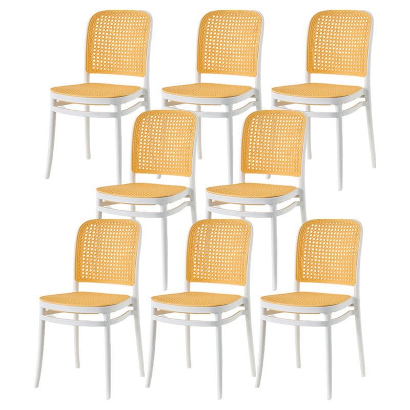 Tropical Style Dining Side Chair in Plastic Indoor-Outdoor Chair