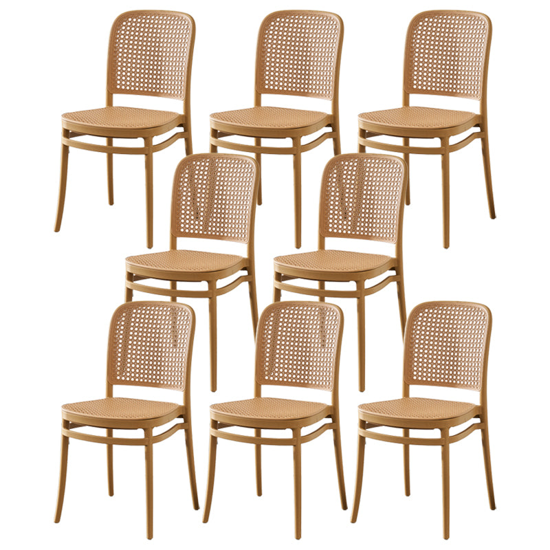 Tropical Style Dining Side Chair in Plastic Indoor-Outdoor Chair