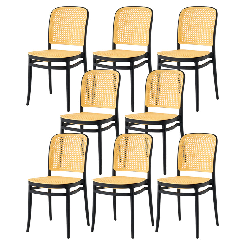 Tropical Style Dining Side Chair in Plastic Indoor-Outdoor Chair