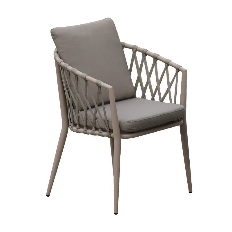 Contemporary Dining Side Chair Water Repellent Finish Cushion Outdoor Chair