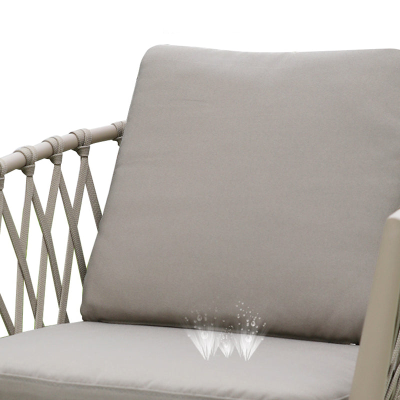 Contemporary Dining Side Chair Water Repellent Finish Cushion Outdoor Chair