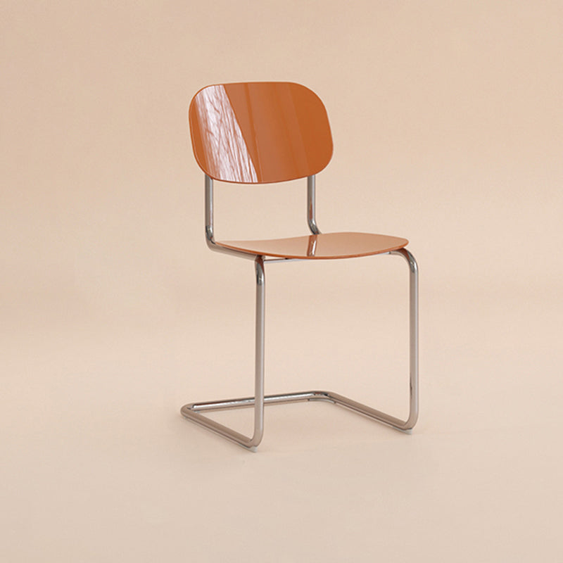 Modern Fixed Back Dining Side Chair Armless Outdoor Bistro Chairs