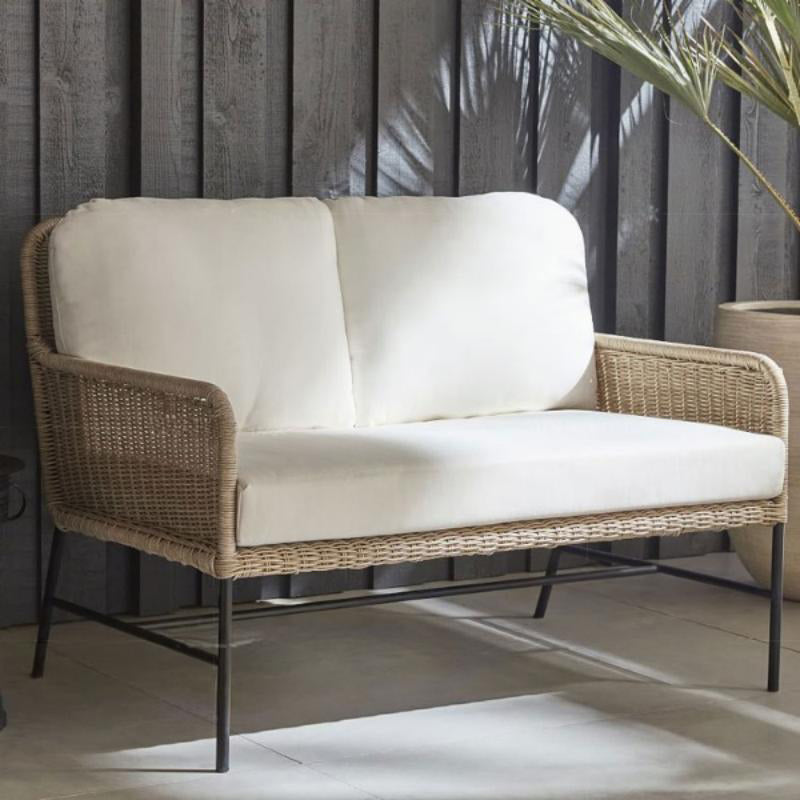 Metal Frame Outdoor Patio Sofa Industrial Cushion UV Resistant Patio Sofa