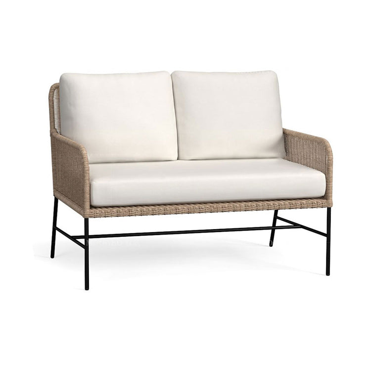 Metal Frame Outdoor Patio Sofa Industrial Cushion UV Resistant Patio Sofa