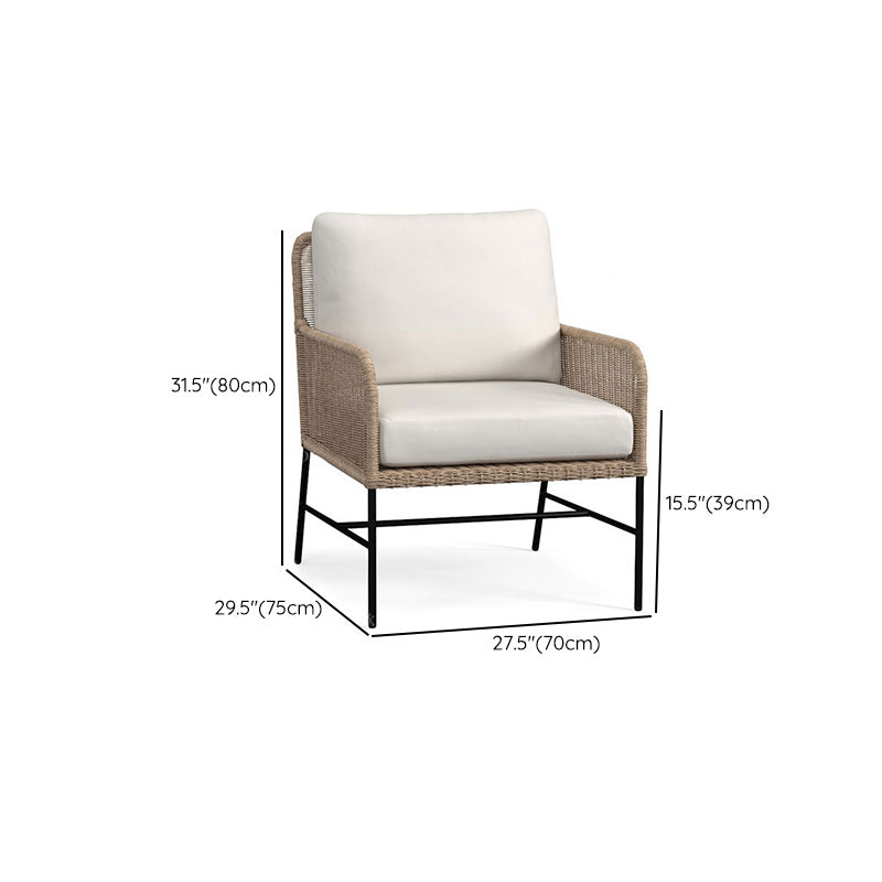 Metal Frame Outdoor Patio Sofa Industrial Cushion UV Resistant Patio Sofa