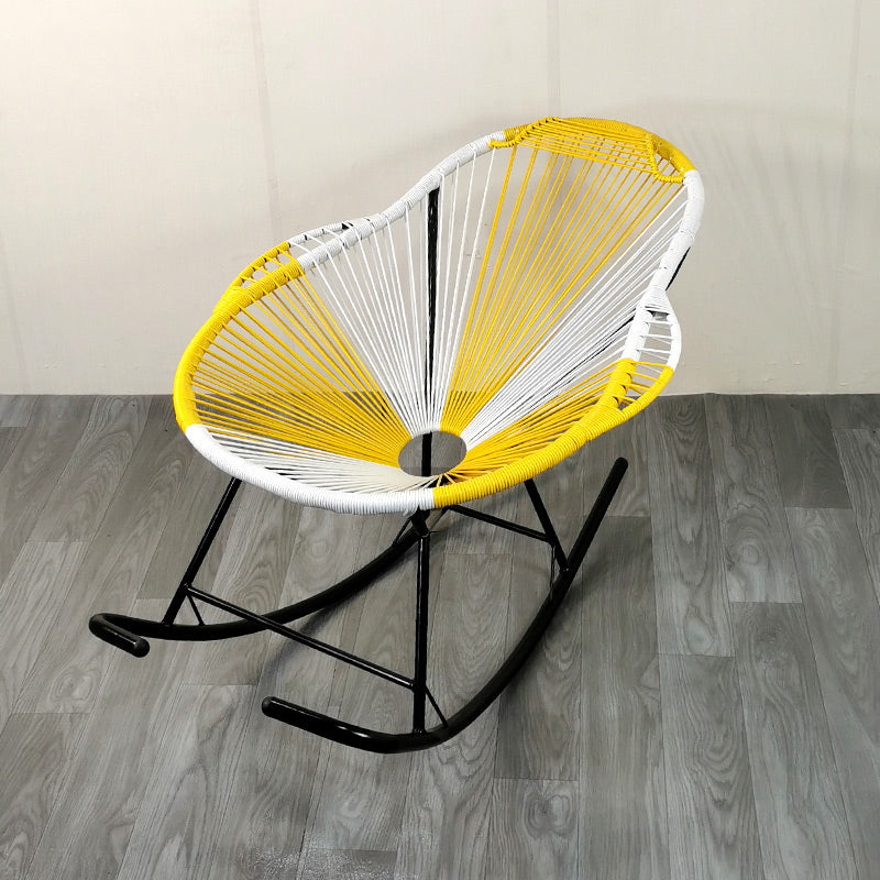 Modern Style Iron Base Lazy Chair Chaise Lounge Rocking Chair