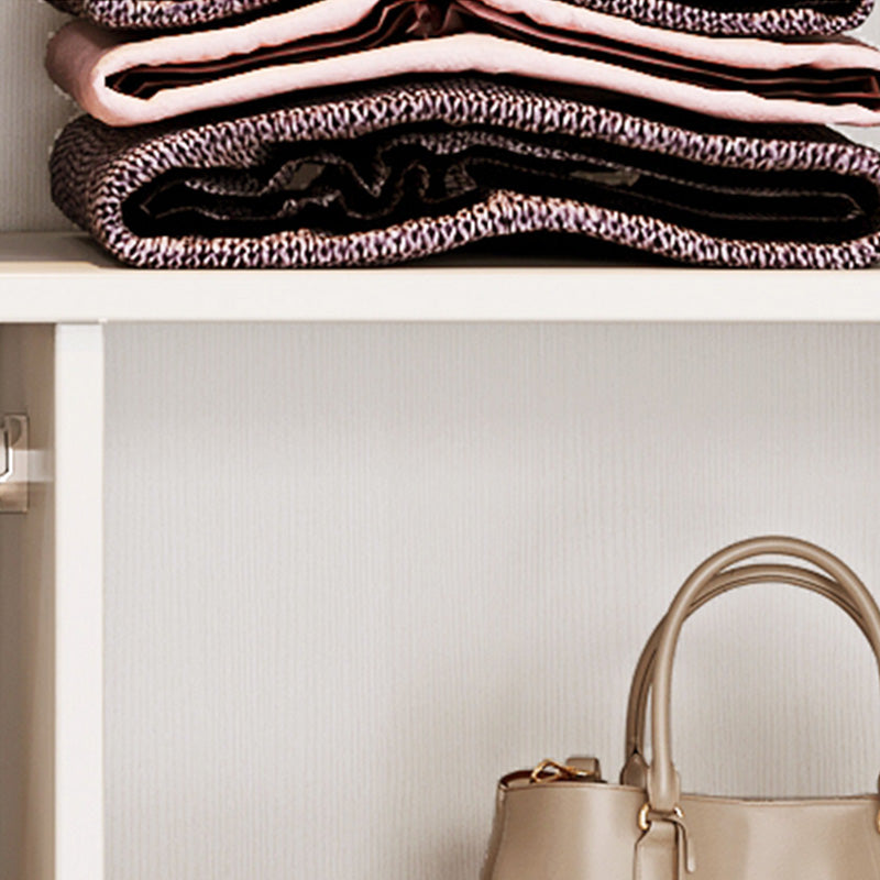 Coastal Style Wardrobe Cabinet Wooden Sliding Door Storage Cabinet