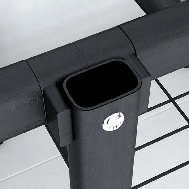 Metal and Fabric Wardrobe Industrial Style Bedroom Rectangular Wardrobe Closet