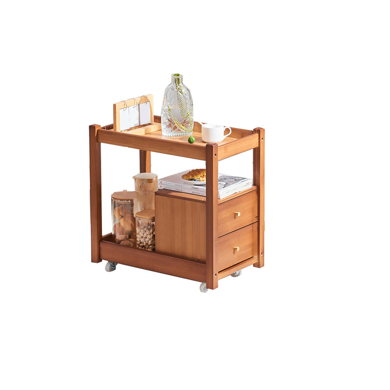 Contemporary Rectangular Side Table Brown Sofa Side Accent Table